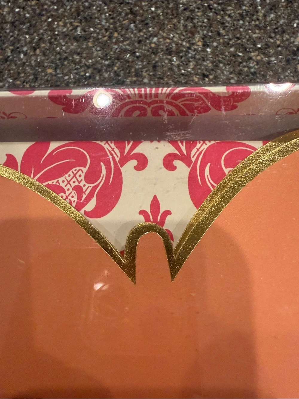 Always Coral Butterfly Decorative Tray